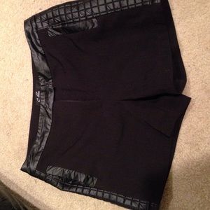 C. Luce leather trim shorts