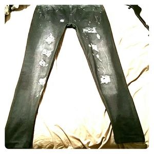 Black Denim Skinny Jean Leggings NWOT