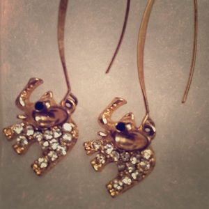 Elephant bangle earrings