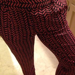 Loft petites straight-legged print pants