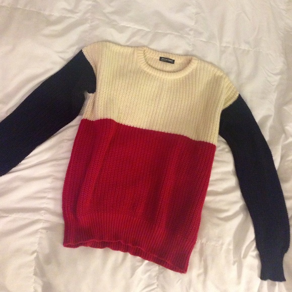 American Apparel Color Block Fisherman's Pullover