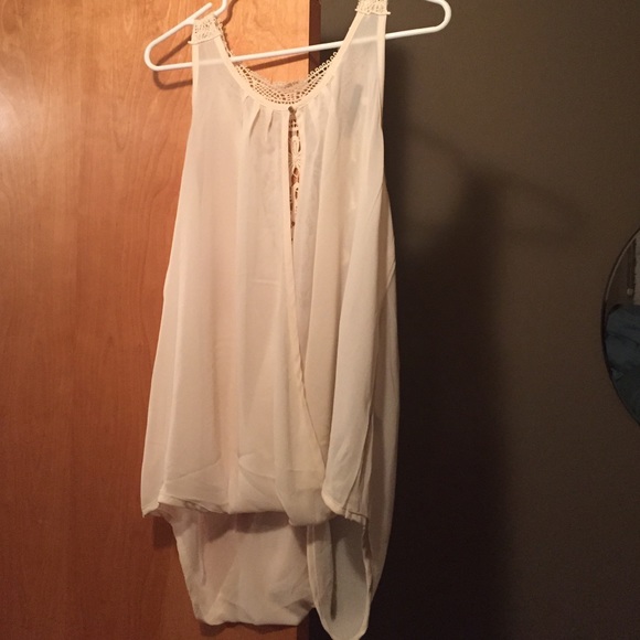 Chiffon high/low tank