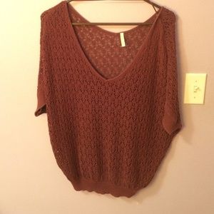 Maroon crochet t shirt