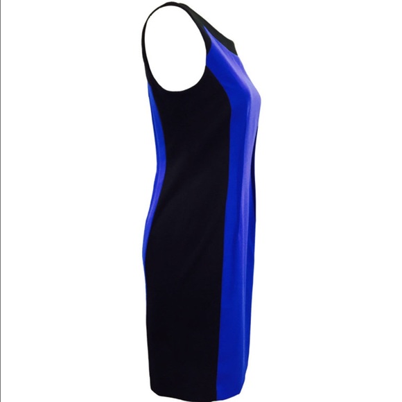 HP π₯Calvin K Blue & Black Color Block Shift Dress - Picture 2 of 4