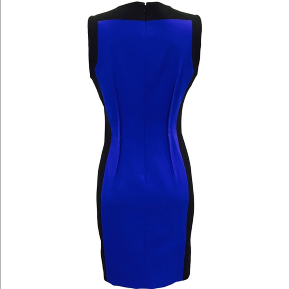 HP π₯Calvin K Blue & Black Color Block Shift Dress - Picture 3 of 4