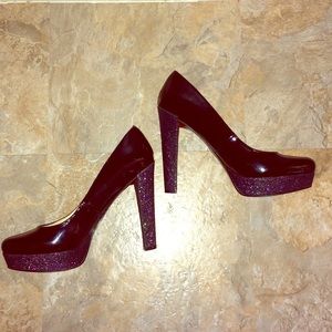 Enzo Angiolini Black Patent Leather Heels Size 7.5