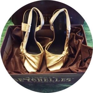 Gold Seychelles heels