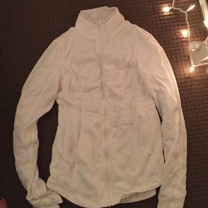White long lulu zip up