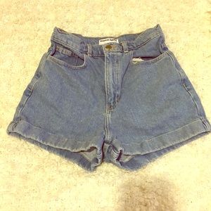 American Apparel high waisted denim shorts