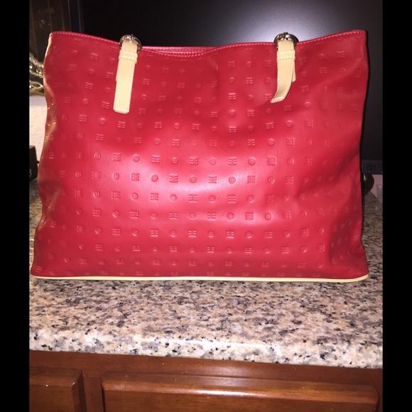 ARCADIA - Red Genuine Leather Tote