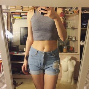 High Waisted Denim Shorts