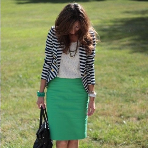 Get the look!! Navy Striped Blazer