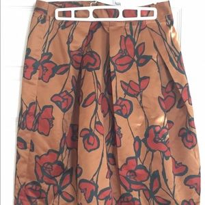 Vera wang floral midi skirt