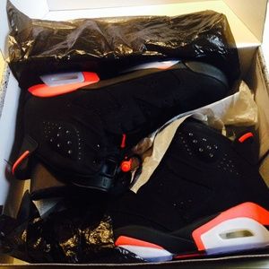 jordan retro 6/ black/infrared