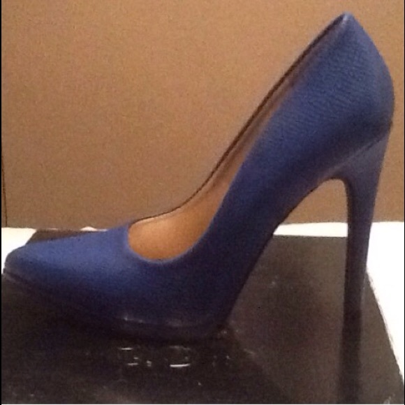 Blue high heels