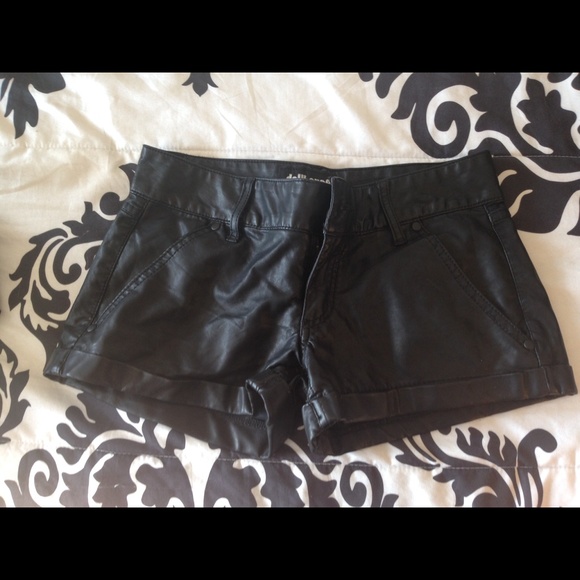 Leather shorts