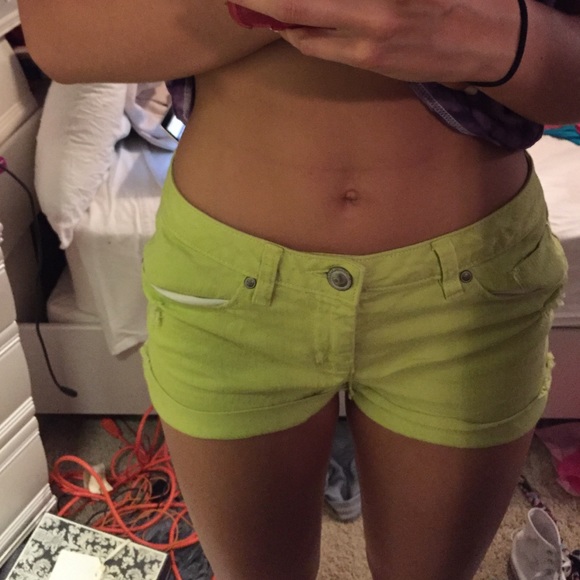 green shorts