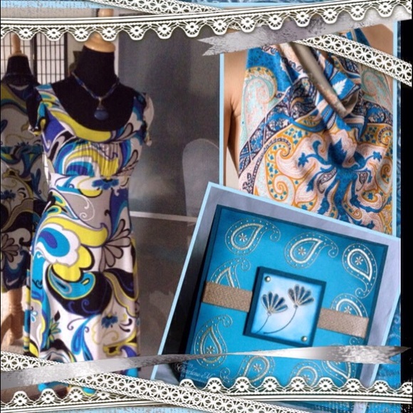 SOLD Summer Paisley Sexy Jersey Dress by Sopranos