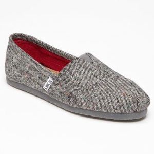 Toms Grey Wool Slip-Ons