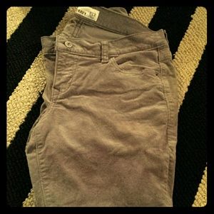 Gray corduroy skinny pants