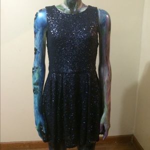 Navy Sequin Dress