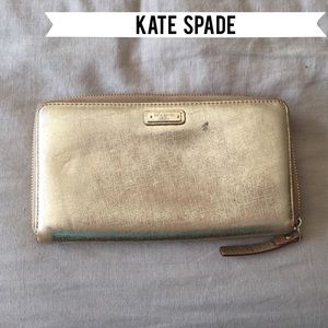 Kate Spade gold Lacey wallet