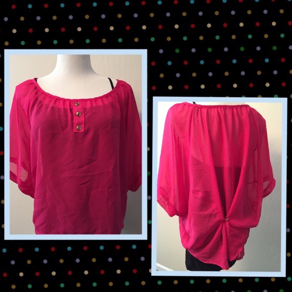 Bright pink blouse
