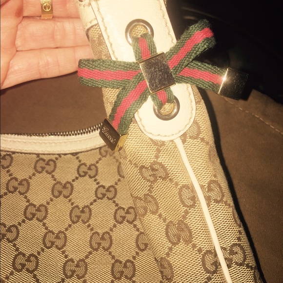 100% AUTHENTIC GUCCI "PRINCY"HOBO Monogram Handbag - Picture 2 of 4
