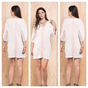 Sloane Rouge embroidered boho tunic dress