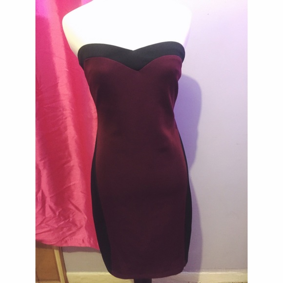 Sexy burgundy dress