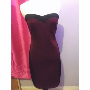 Sexy burgundy dress