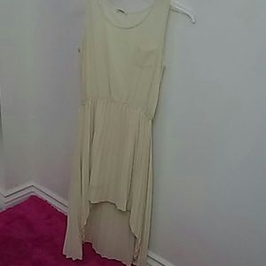 Hi-Low Beige Dress