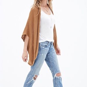 🍭HP🍭 Forever 21 Draped Shawl Cardigan in Copper