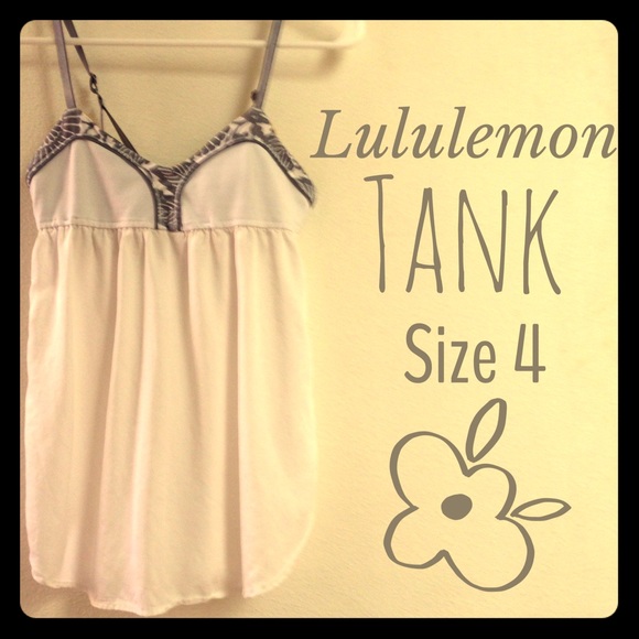 Lululemon white tank size 4