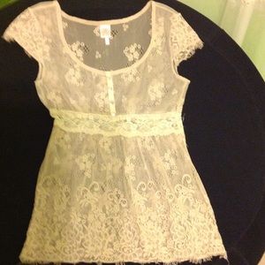 Rue 21 beige lace top