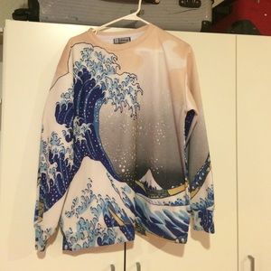 Tsunami art sweater