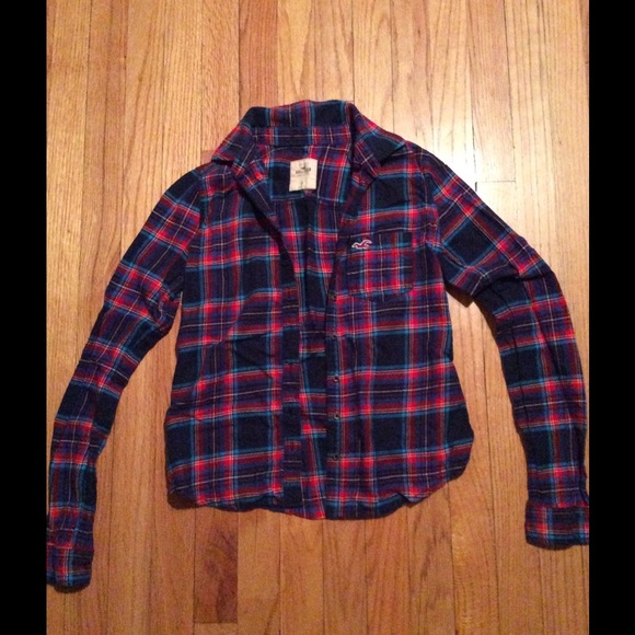 Holister plaid long sleeve top