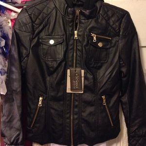 Faux leather jacket