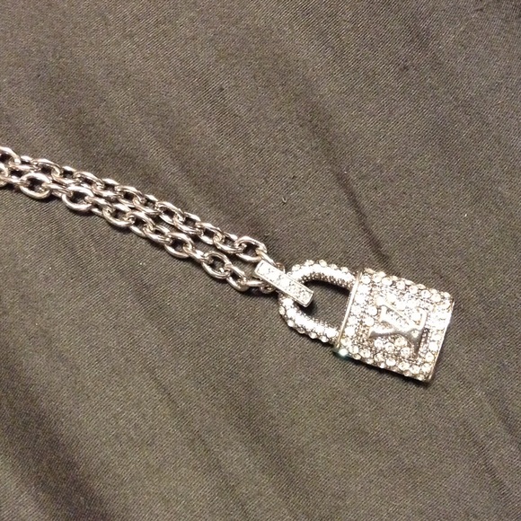 Silver rhinestone locket