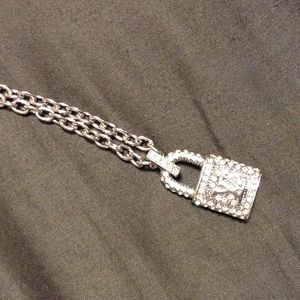 Silver rhinestone locket