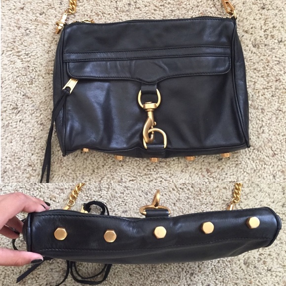 Rebecca Minkoff Mac regular sized black gold