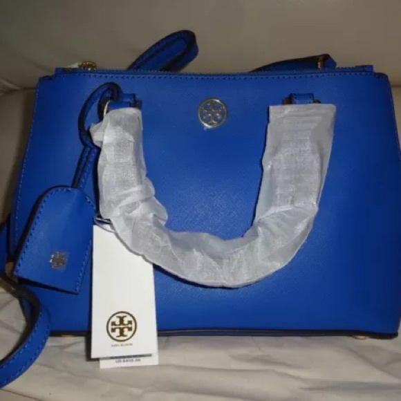 NWT Tory Burch Robinson micro zip tote JellyBlue - Picture 2 of 3