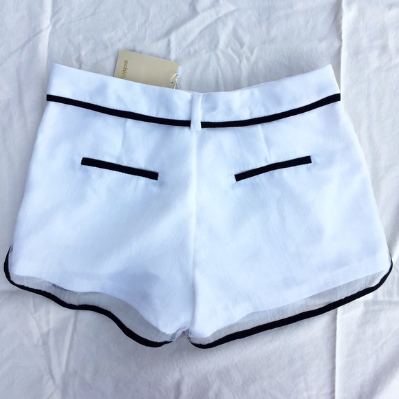 ๐HP๐white shorts w chiffon layer BNWT - Picture 3 of 4