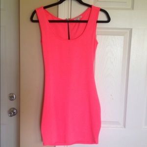 Neon pink dress