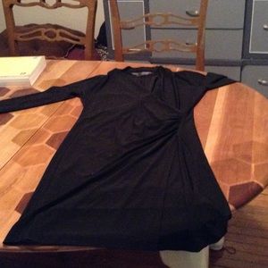 Black wrap dress