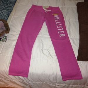 Hollister Capri Sweat Pants In Pink Medium