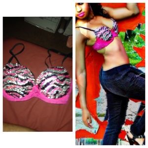 Hand made jeweled out bra.!