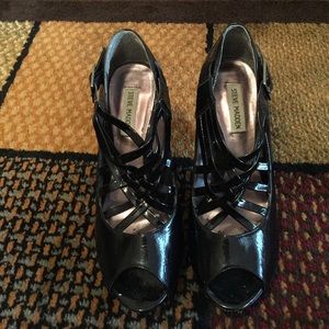 Steve Madden Patent Black Heels