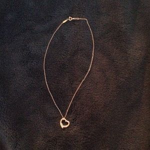 Sterling silver open heart pendant Tiffany and Co.
