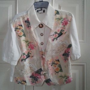 90s vested blouse